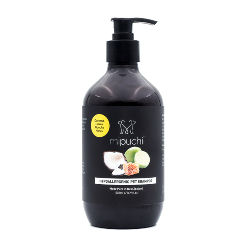 "Mipuchi Coconut, Lime & Manuka Honey Hypo-Allergenic Pet Shampoo 500ml"