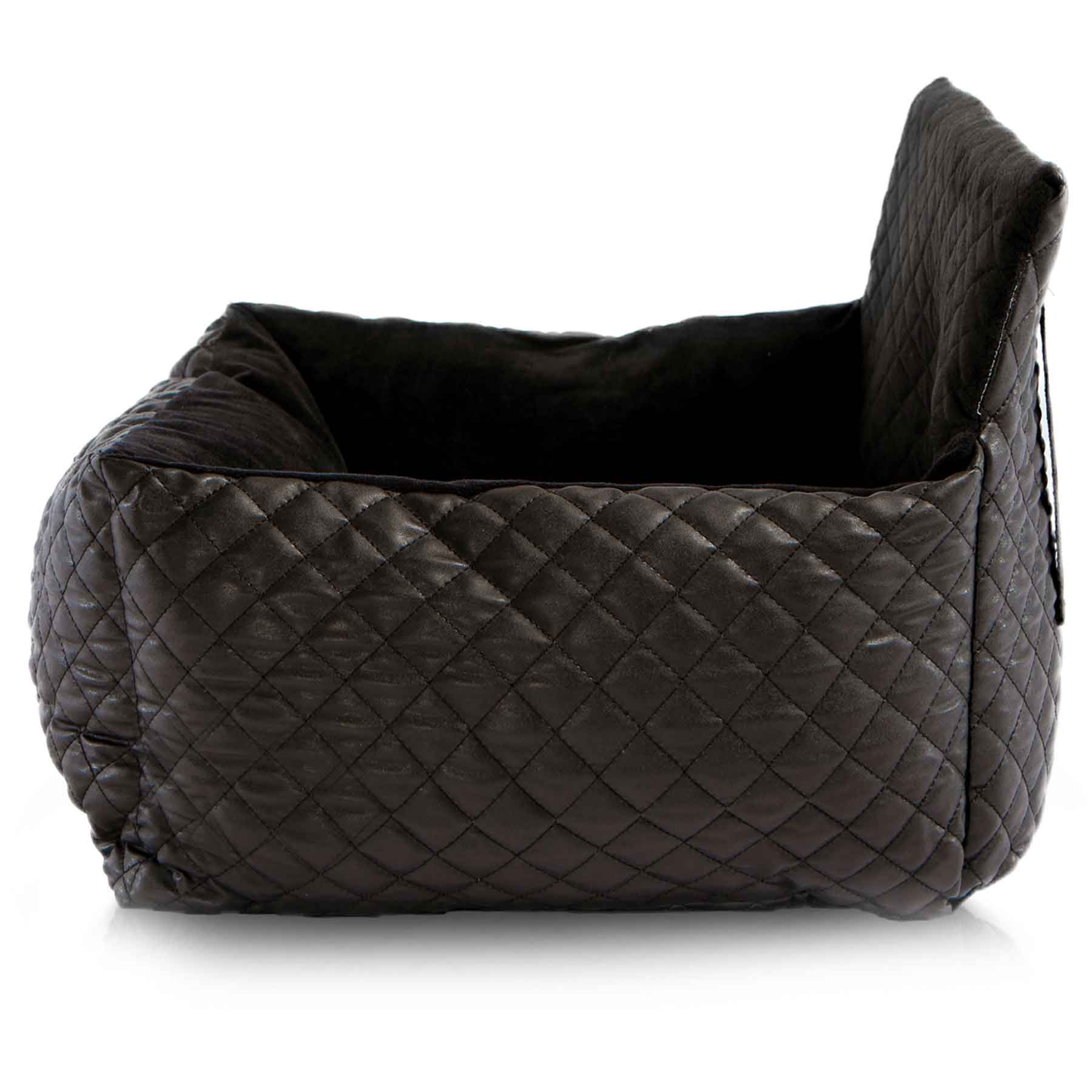 Nandog Luxe Dog Car Seat (Black Vegan Leather)
