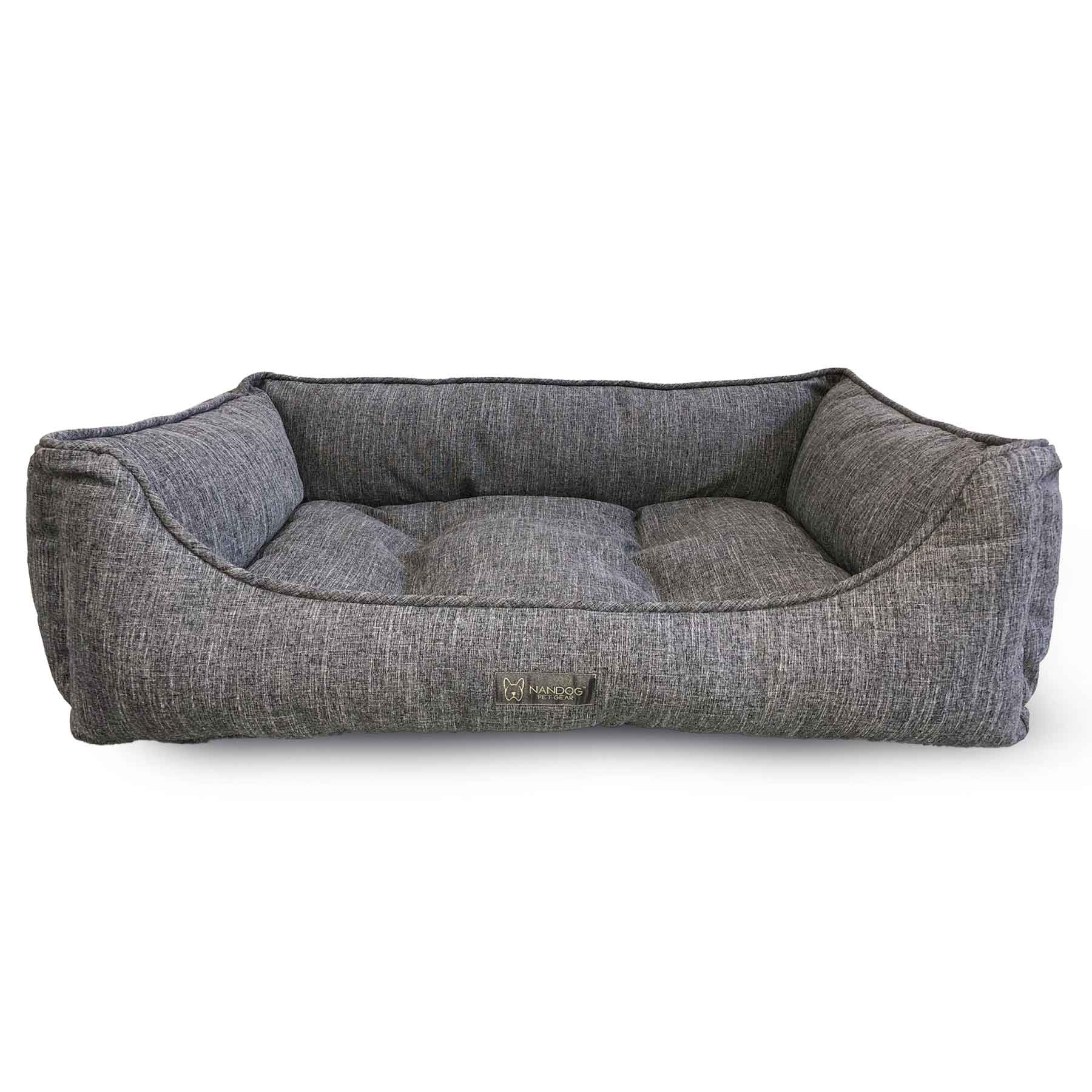 Nandog Reversible Luxe Big Dog Bed (Poplin Grey)
