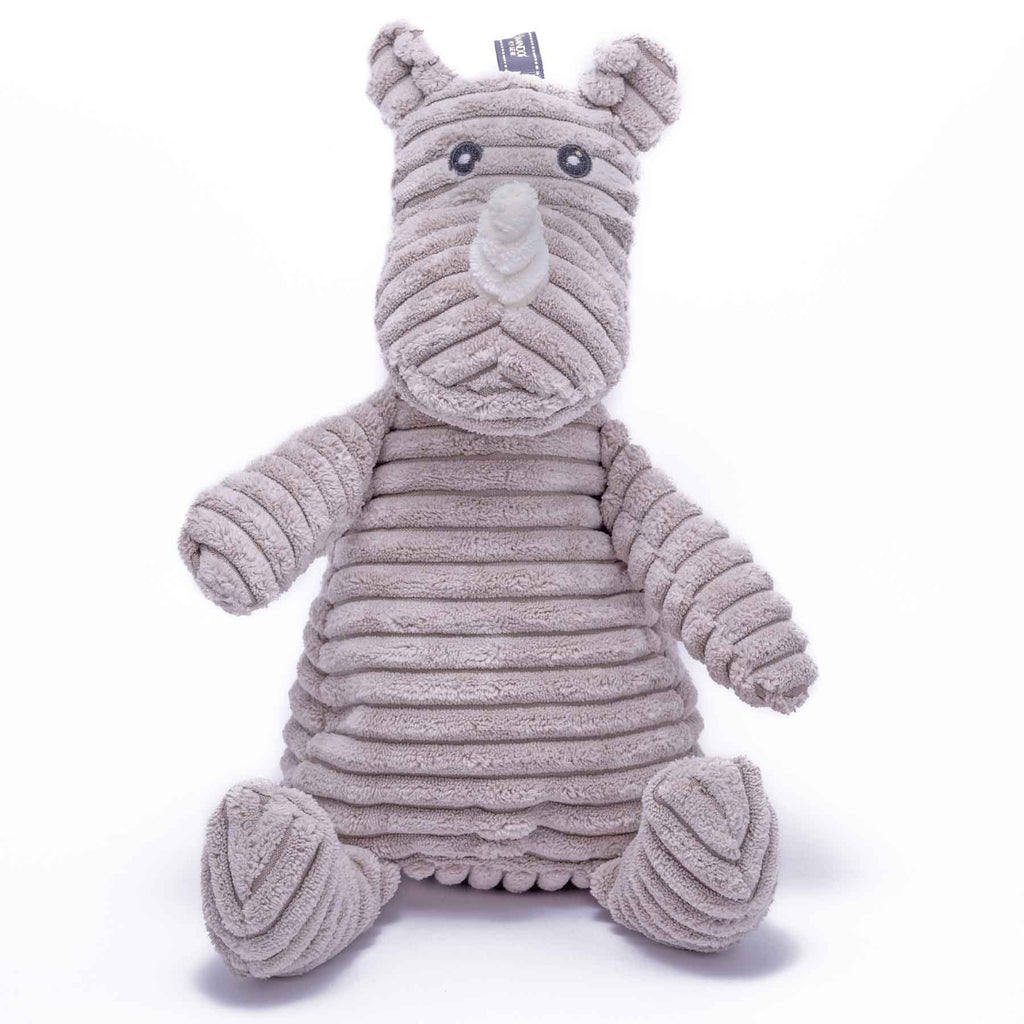 Nandog My BFF Rhino Corduroy Squeaker Plush Dog Toy