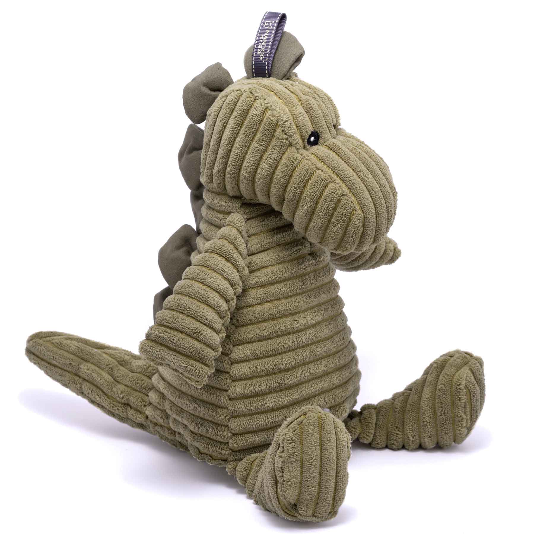 Nandog My BFF Dragon Corduroy Squeaker Plush Dog Toy