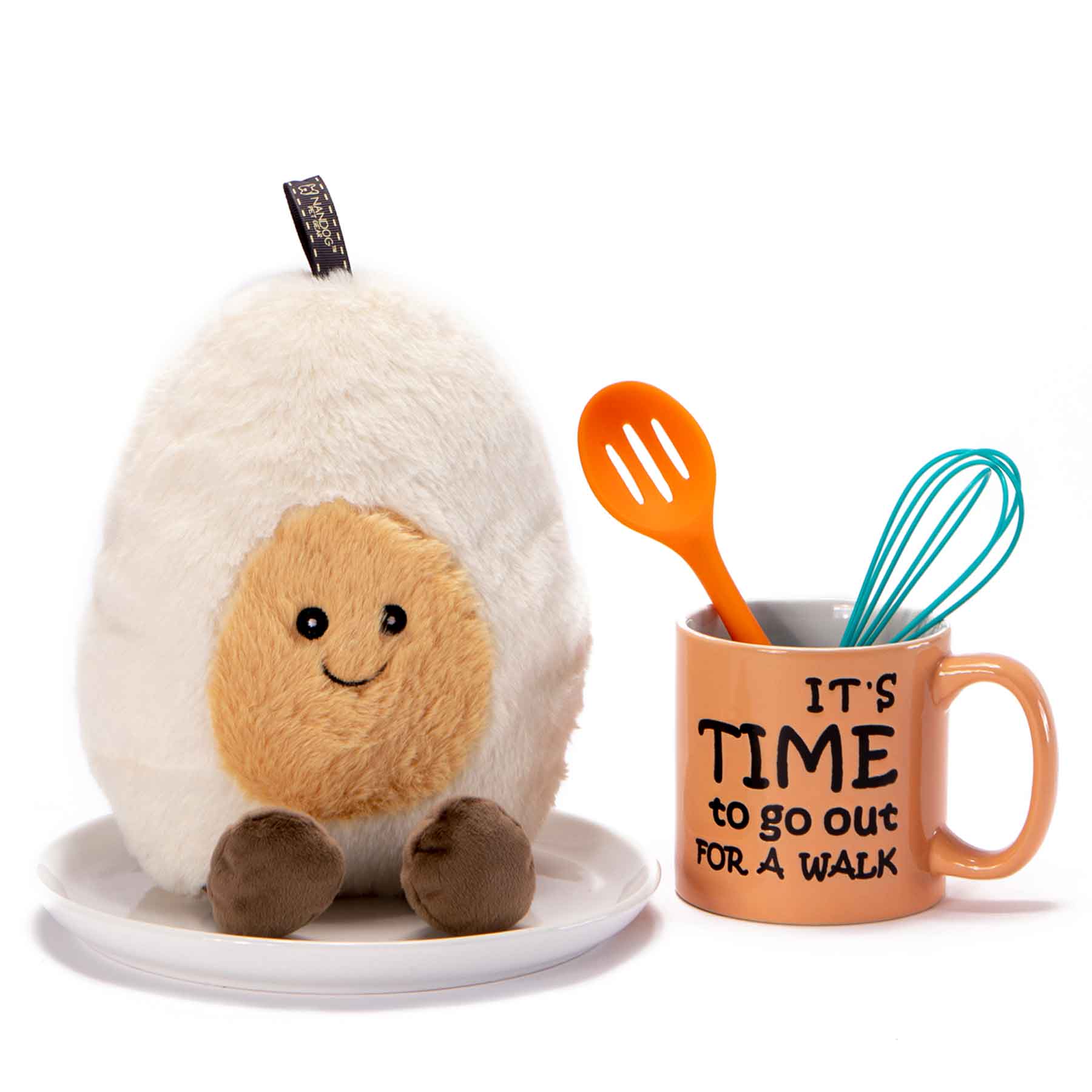 Nandog My BFF Egg Squeaker Plush Dog Toy