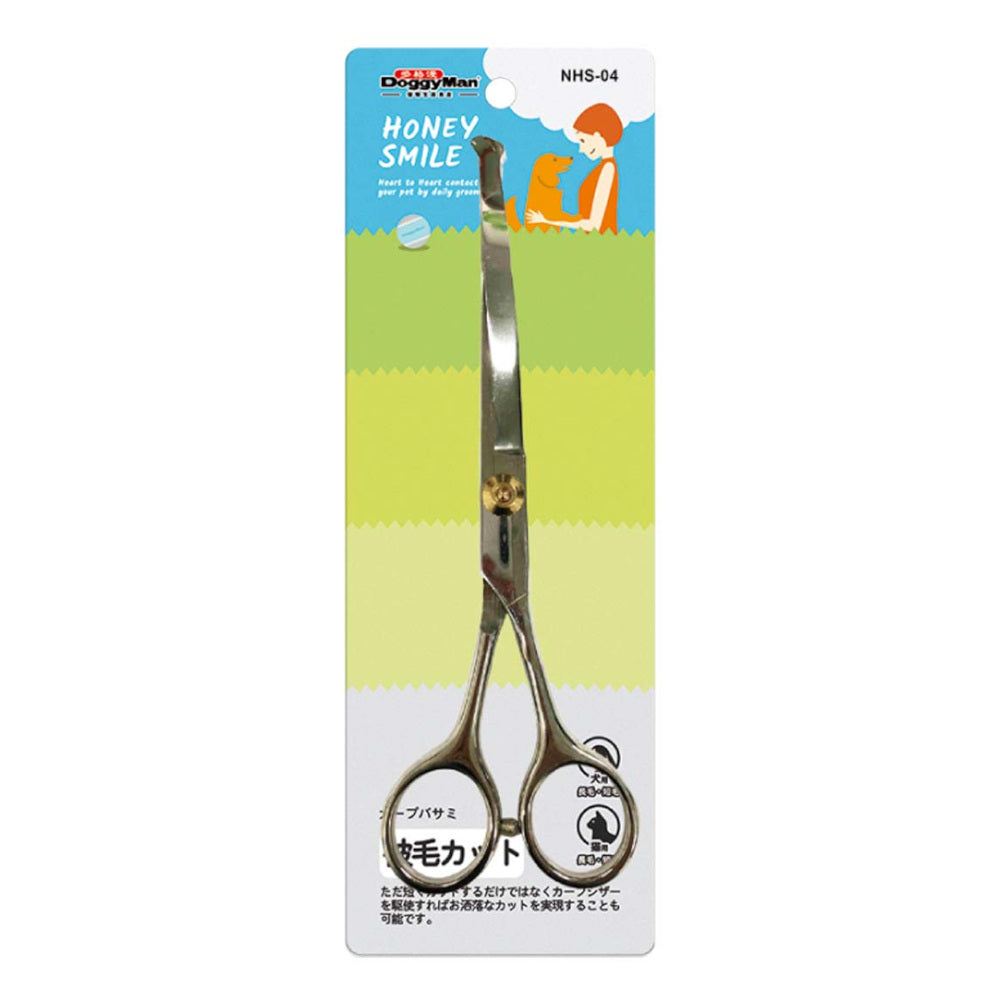 DoggyMan Honey Smile Curved Grooming Scissors For Cats & Dogs