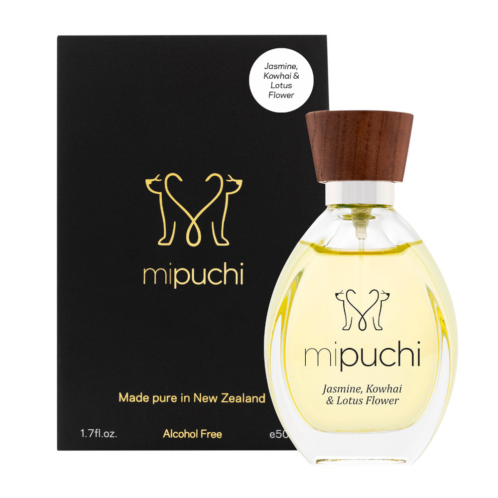"Mipuchi Jasmine, Kowhai & Lotus Flower Luxury Dog Perfume 50ml"